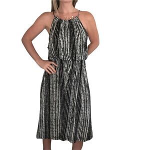 NWT LOFT black and white dress with tie waist